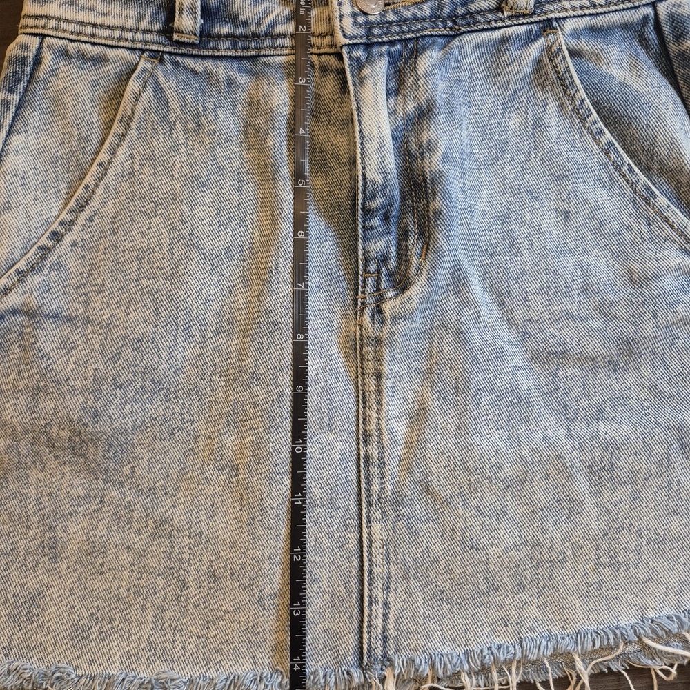 PacSun Light Blue Acid Wash Denim Mini Skirt - Picture 7 of 12